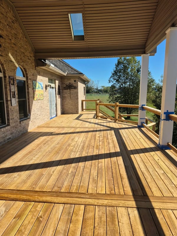 Deck railing and stair installation — Southern Indiana
